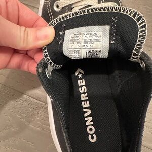Converse Kids Black and White Low Top Sneakers